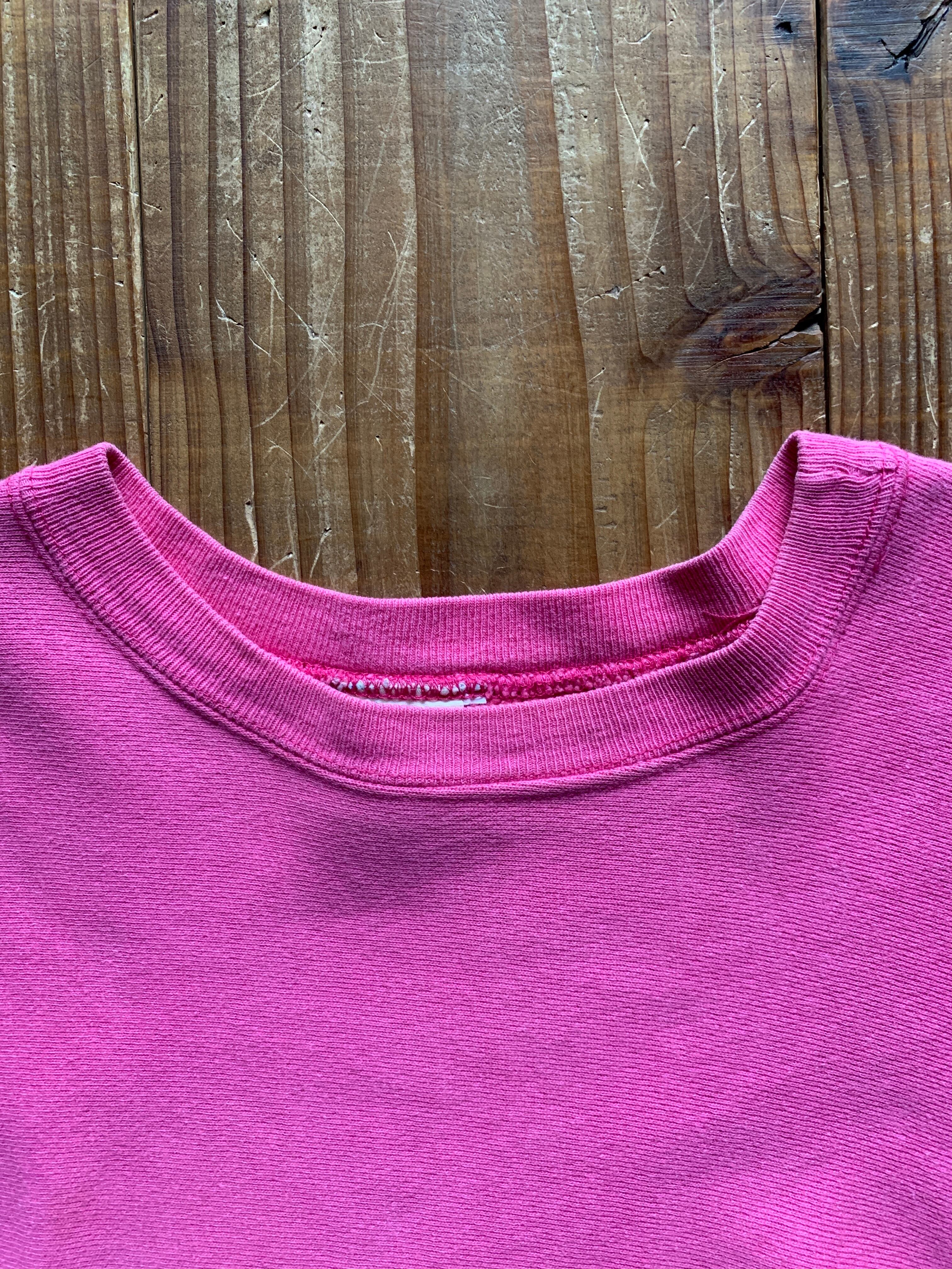 80's Champion  チャンピオンRW 無地 チェリーピンク 表記(L) USA製