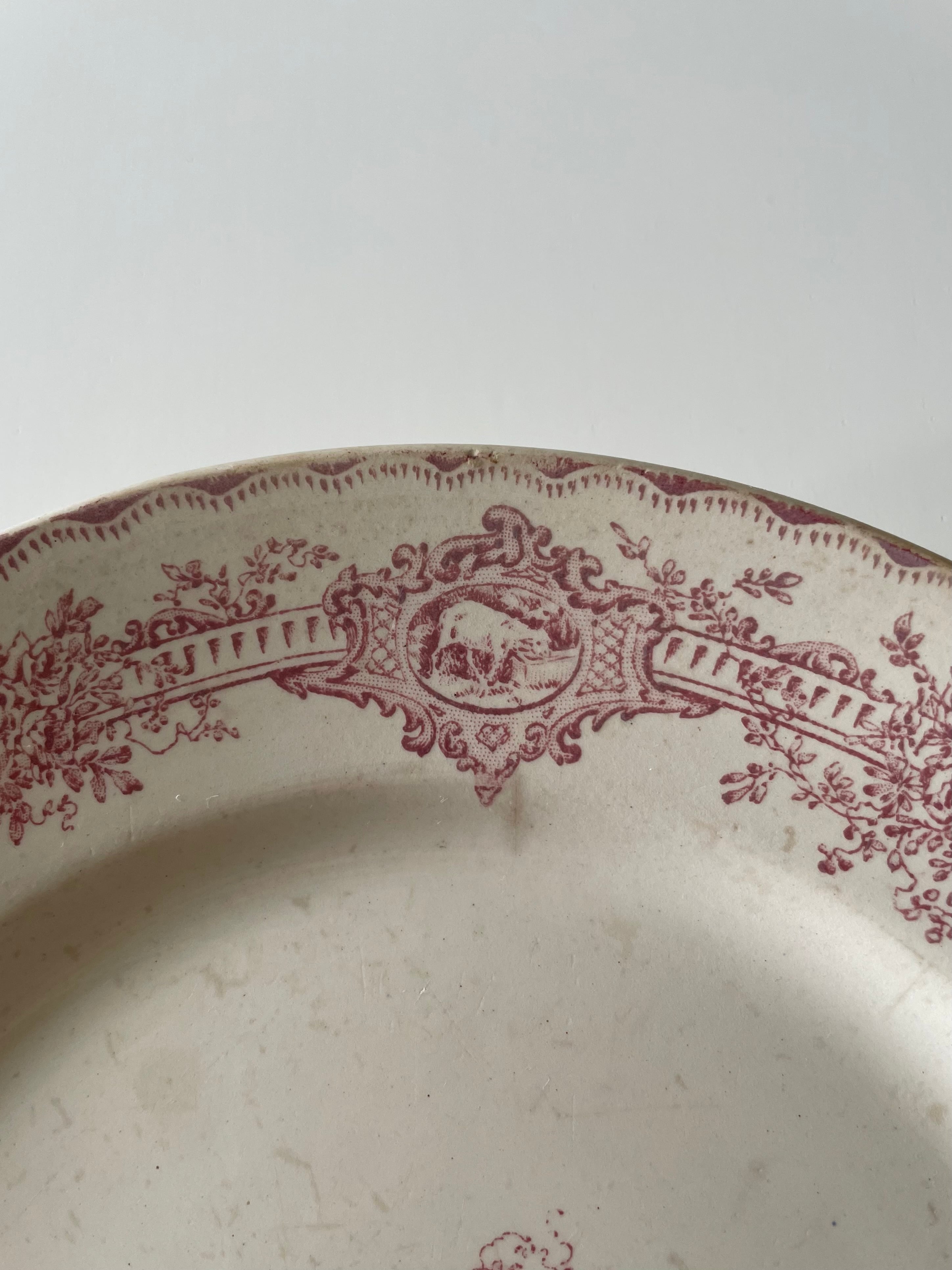 Creil et Montereau WATTEAU コンポティエLow type | I know Antiques
