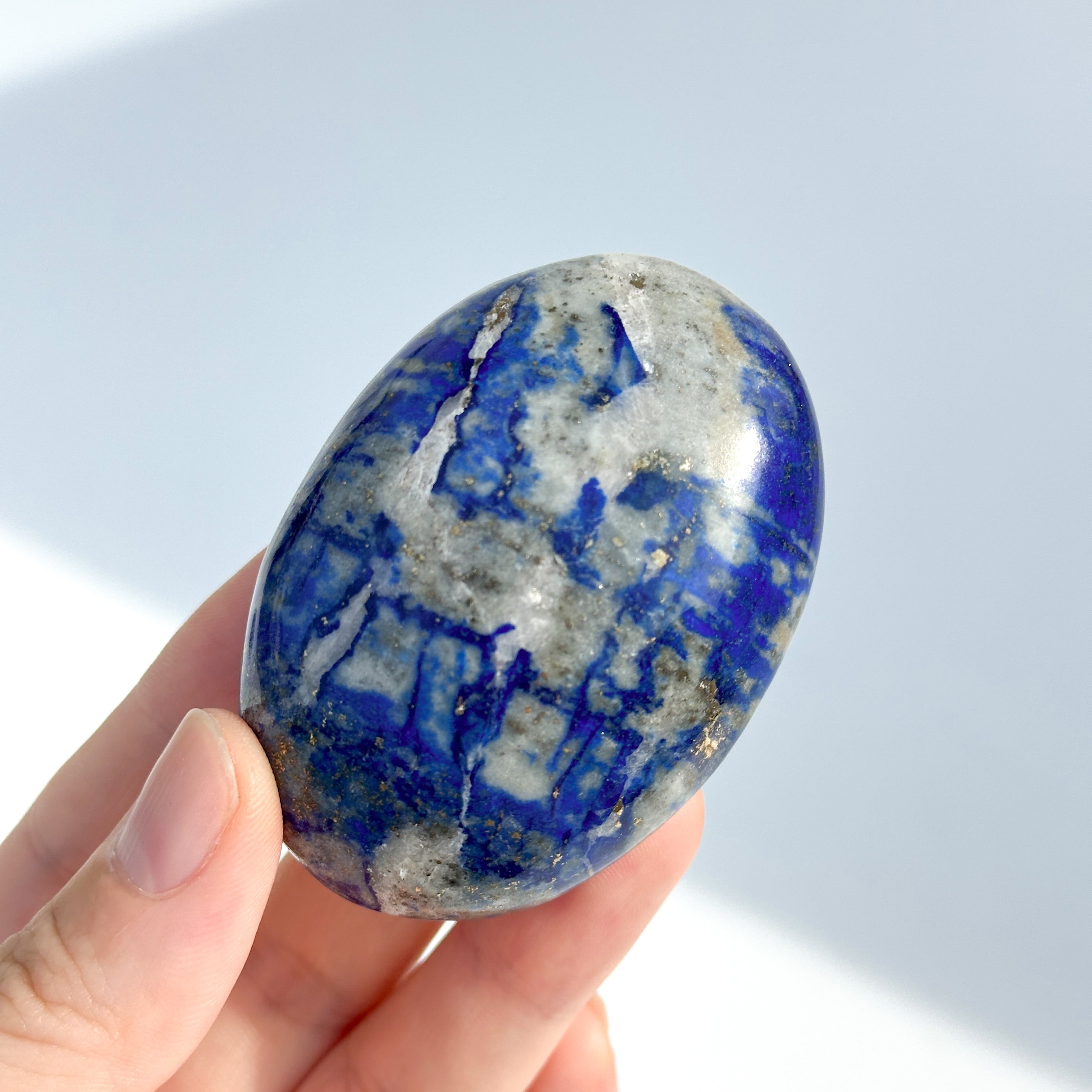 ラピスラズリ パームストーン04◇ Lapis Lazuli ◇天然石・鉱物