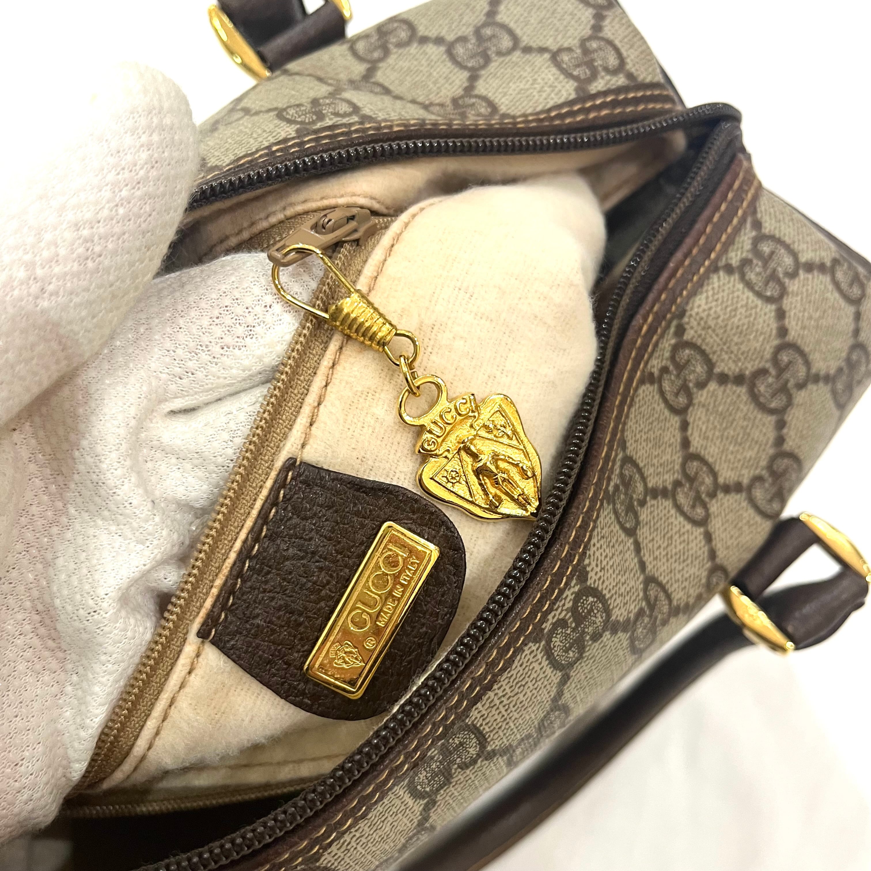 GUCCI】2045 GGスプリーム GG スクエアボストン ハンドバッグ