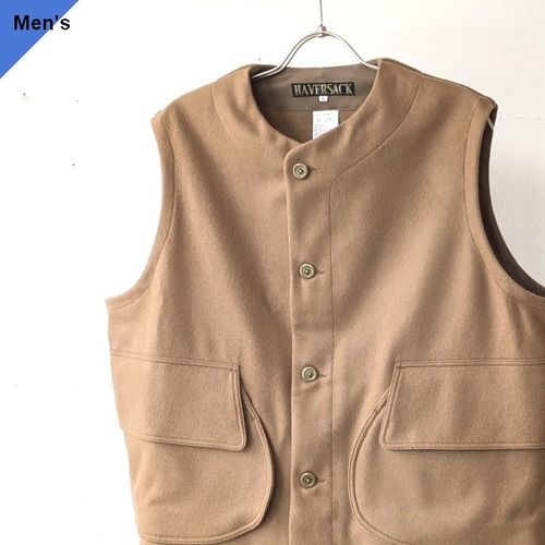 HAVERSACK ラムメルトンワークベスト Lambs-Wool Melton Work Vest　（Beige）