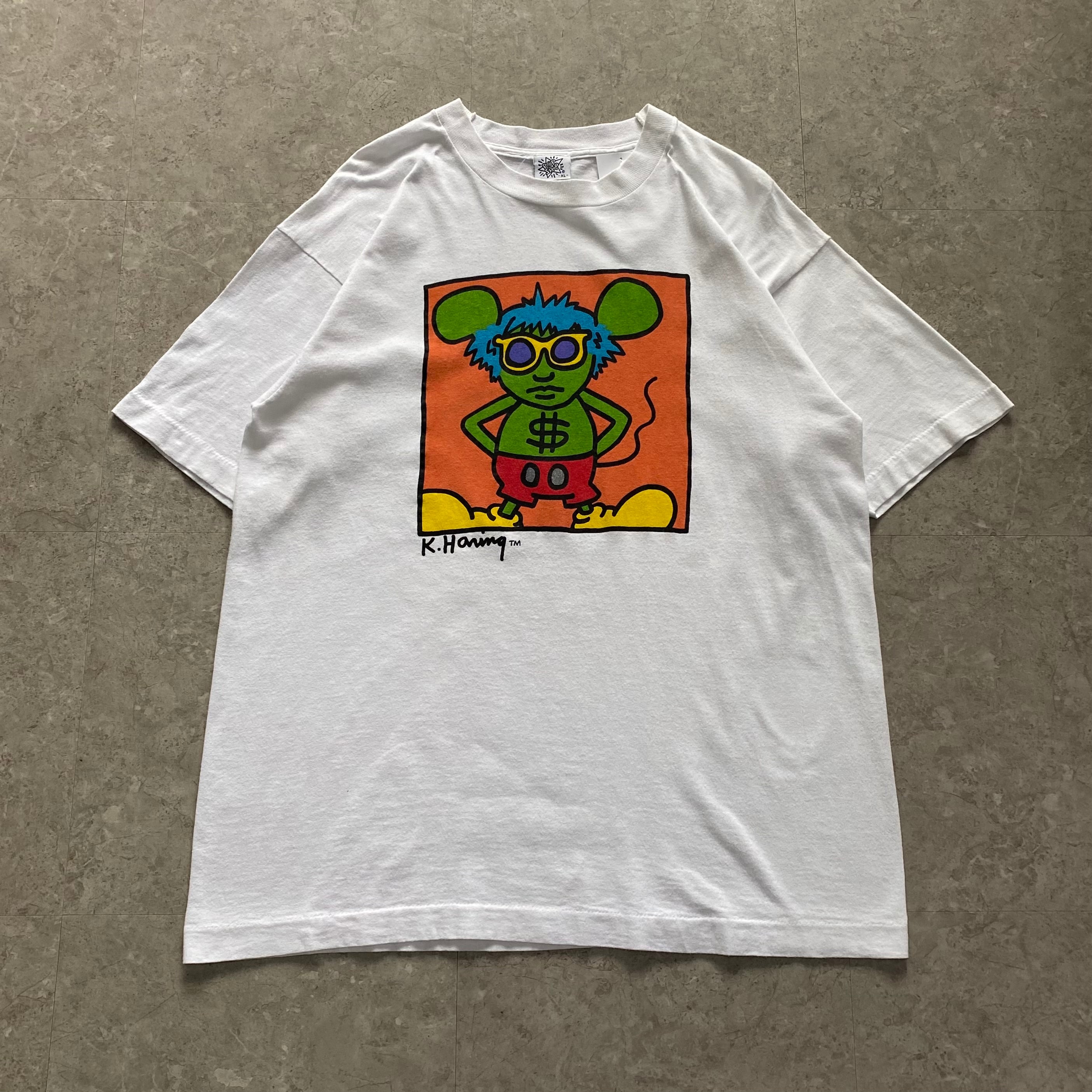 90s Keith Haring "Andy Mouse" T-shirt【仙台店】