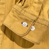 SINA COVA シナコバ 刺繍入り BD 長袖シャツ サイズ 4L /イエロー系/メンズ/日本製/船長ワッペン/マリン/大きいサイズ