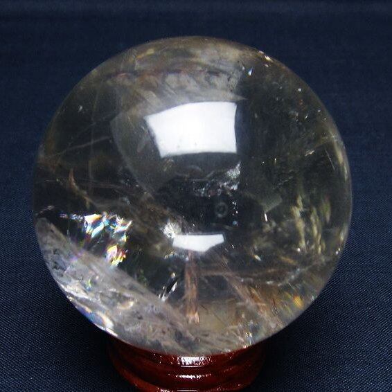 水晶 丸玉 60mm スフィア 置物 水晶玉 一点物 151-9056