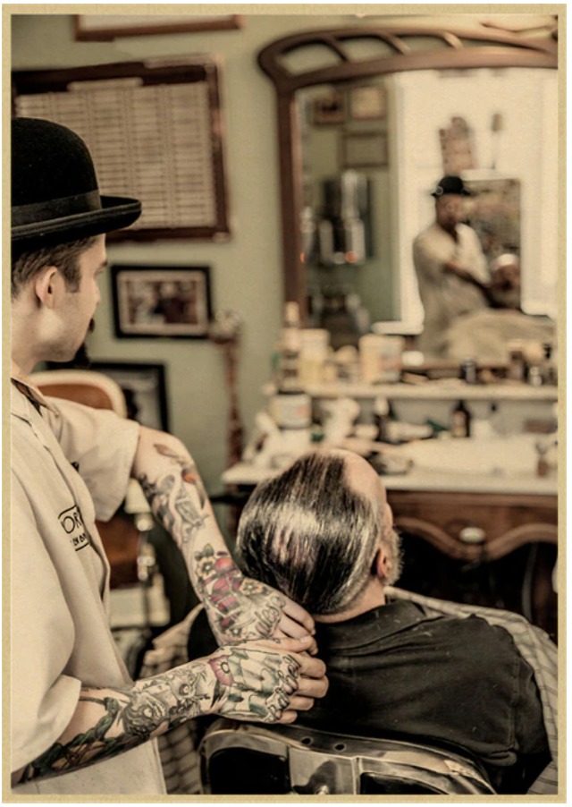 ♪商品入替のためお得です♪【HH】バーバーショップ　フォトポスターTC-4