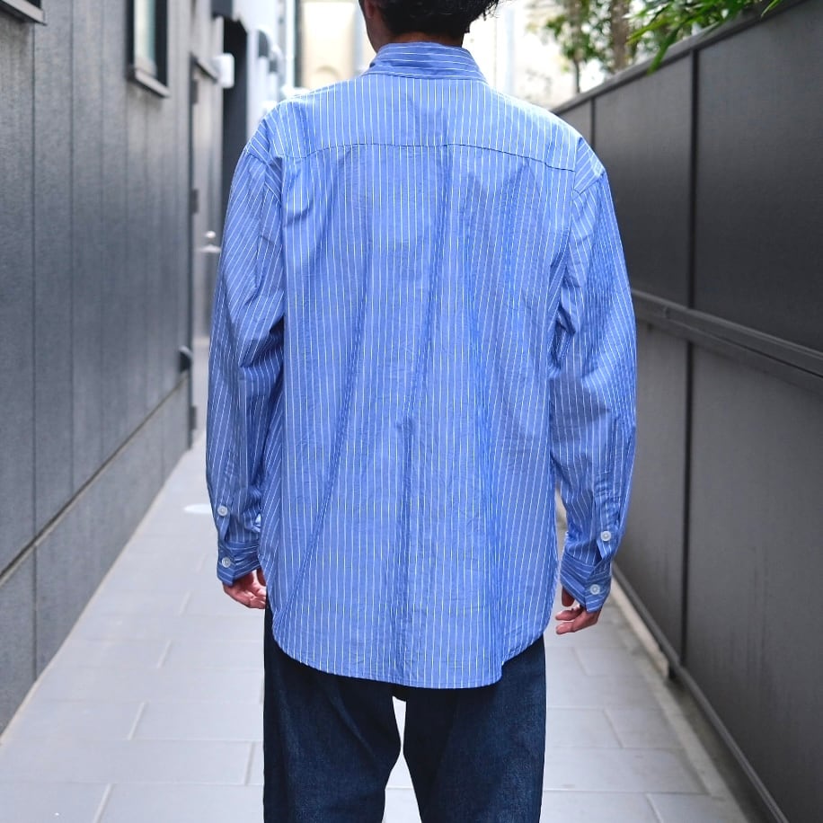 EVAN KINORI(エヴァン キノリ) / Big Shirt Two Organic Cotton Stripe