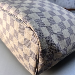 【最終処分SALE】LOUIS VUITTON ルイヴィトン ダミエ アズール   レザー ハンドバッグ ホワイト A-12287