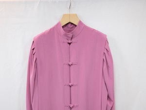 MAISON EUREKA “ RETRO MAXI CHINA BLOUSE “ PLUM PINK