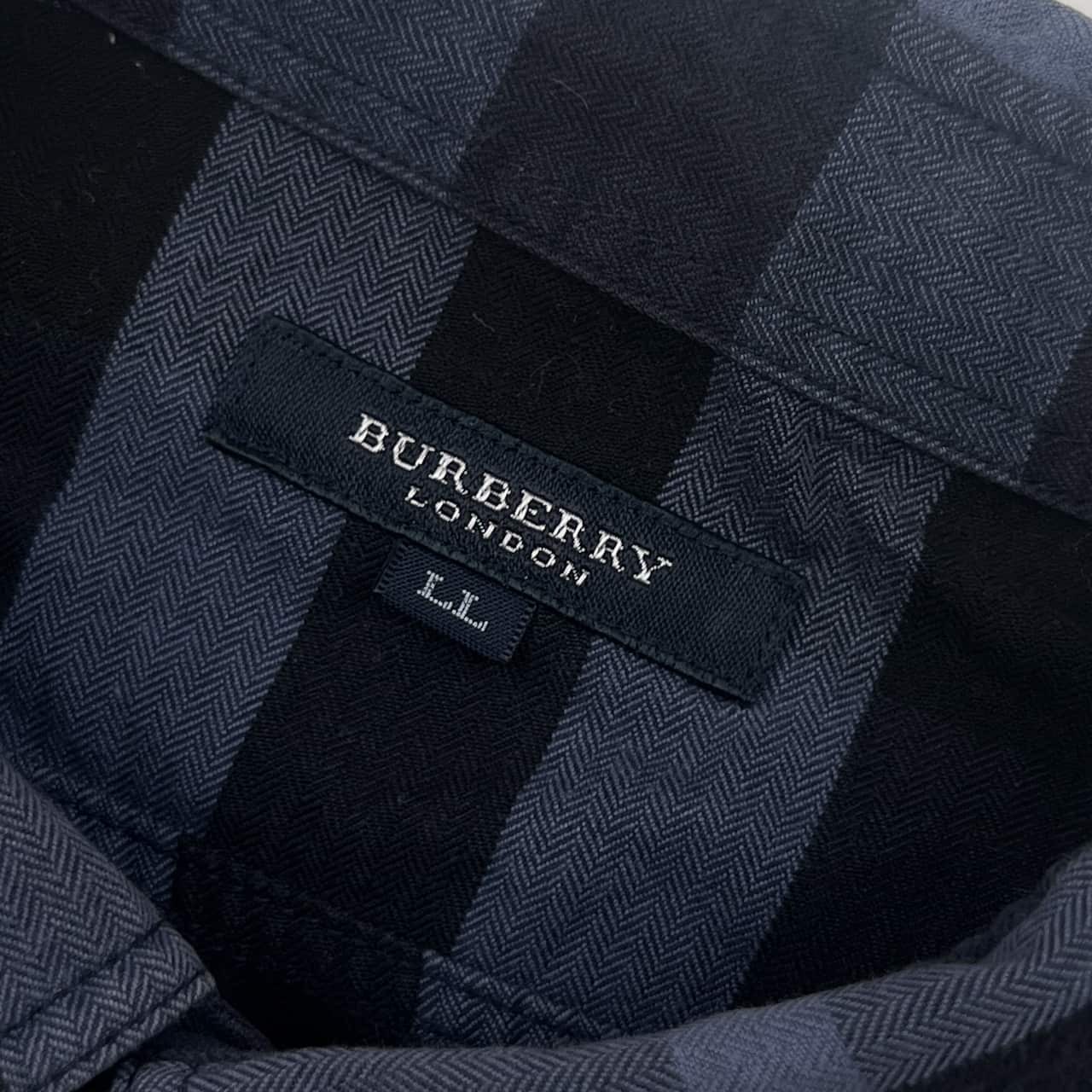 BURBERRY LONDON バーバリー メガチェック 長袖シャツ LL/ネイビー系 メンズ 三陽商会