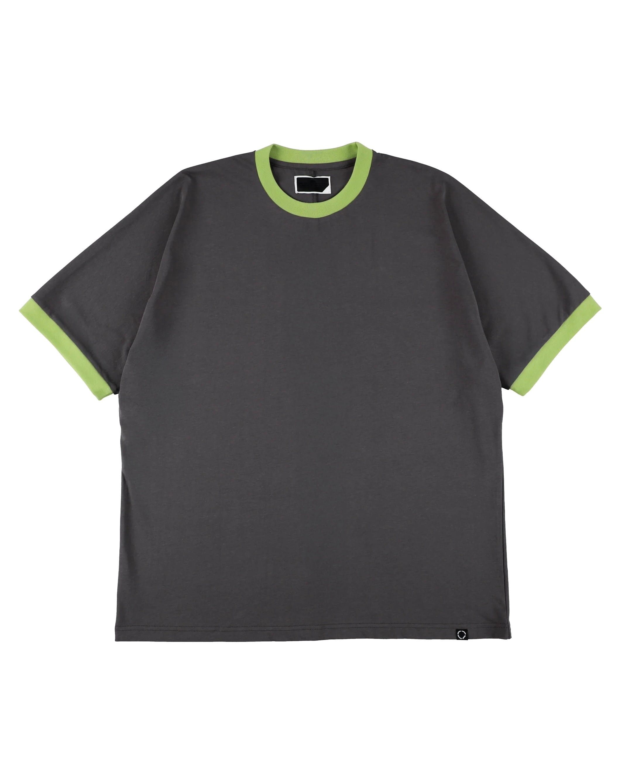 PHINGERIN【MONO SEAM RINGER T-SHIRT CHARCOAL x PISTACHIO】
