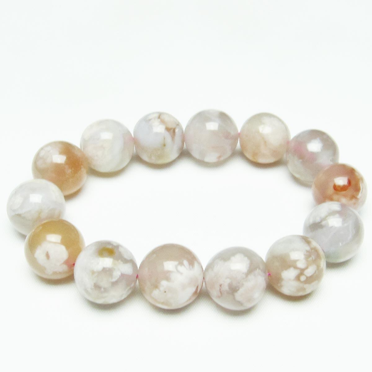チェリーブロッサムアゲート ブレスレット 桜瑪瑙 16mm [M便 1/10] 111-24552