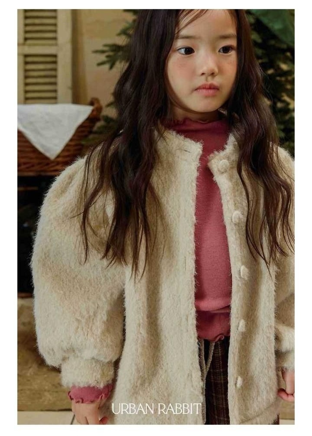 アーバンラビット / URBAN RABBIT / パフロングカーディガン / 韓国子供服 / キッズ / 26winter〖取寄〗*XS~XL*