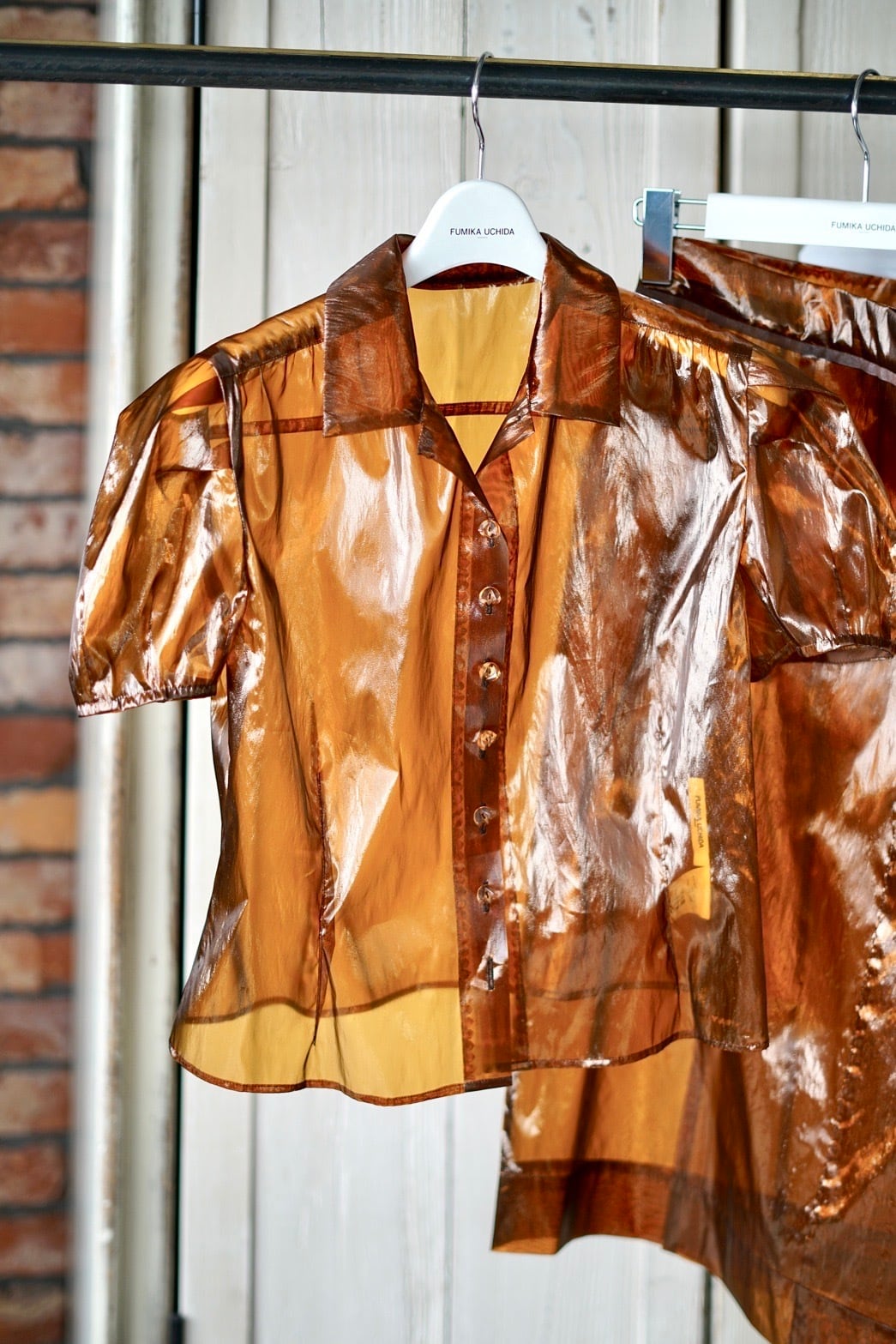 FUMIKA_UCHIDA / Film short sleeve shirt (AMBER) | JUQUI Online