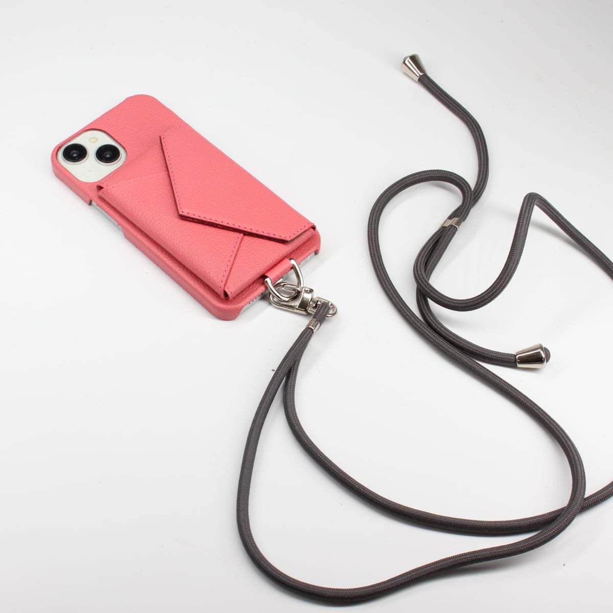 シボ型押し】フリーポケットケース ストラップコード | leschériet