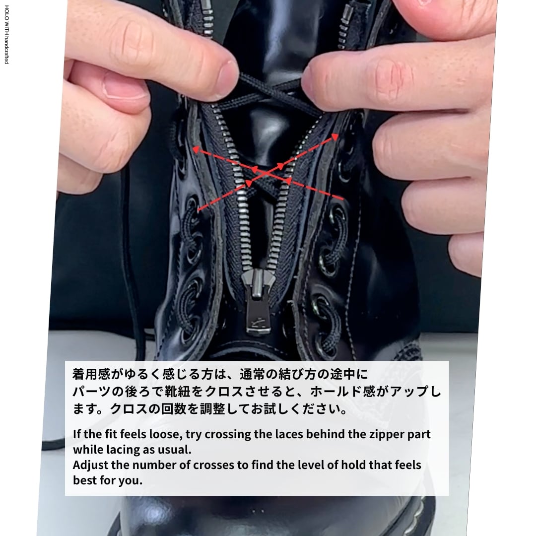 High】Custom Zipper Parts/All Studs x Black Suede | HOLO WITH