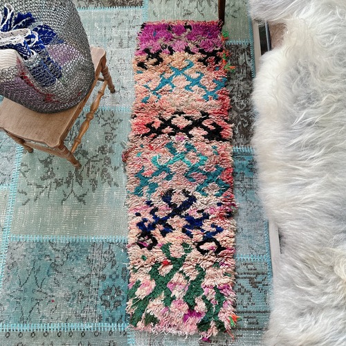 モロッコ ヴィンテージラグ MR008 | ブジャド | 37cm × 115cm