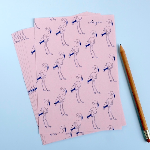 【CHIQON】PAPER IN B6サイズ 便箋「フラミンゴ」
