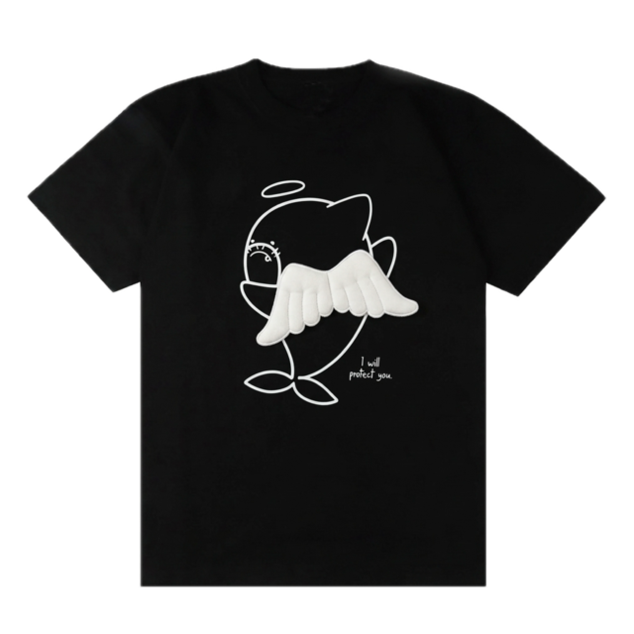 【KIDS】150サイズ　TOO CUTE TO BITE – ANGEL SHARK 【天使の羽】サメTシャツ｜立体羽デザイン シャークT - 6