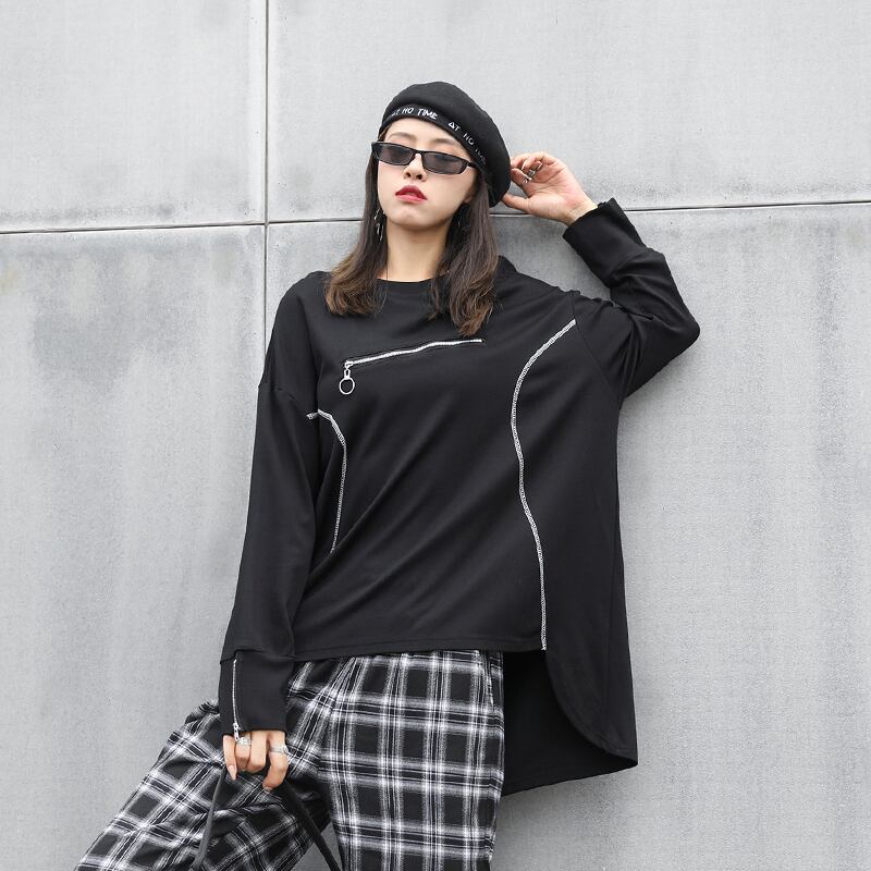 Tシャツ シャツ ルーズオータムウィンタートップス ロング 大きめサイズ スプリング 春物 秋物 冬物 ラブタオタオダレンハウス91690787314