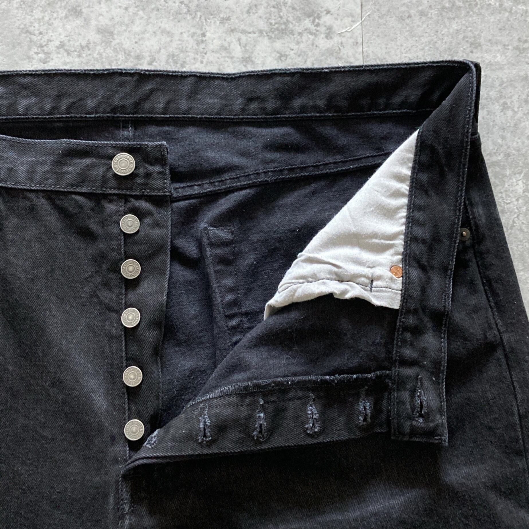 W40 L32】Levis 501 リーバイス ボタンフライ ビッグサイズ ブラック