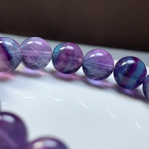 A77.濃く幻想的な色合い♪グラデーションフローライト ブレスレット