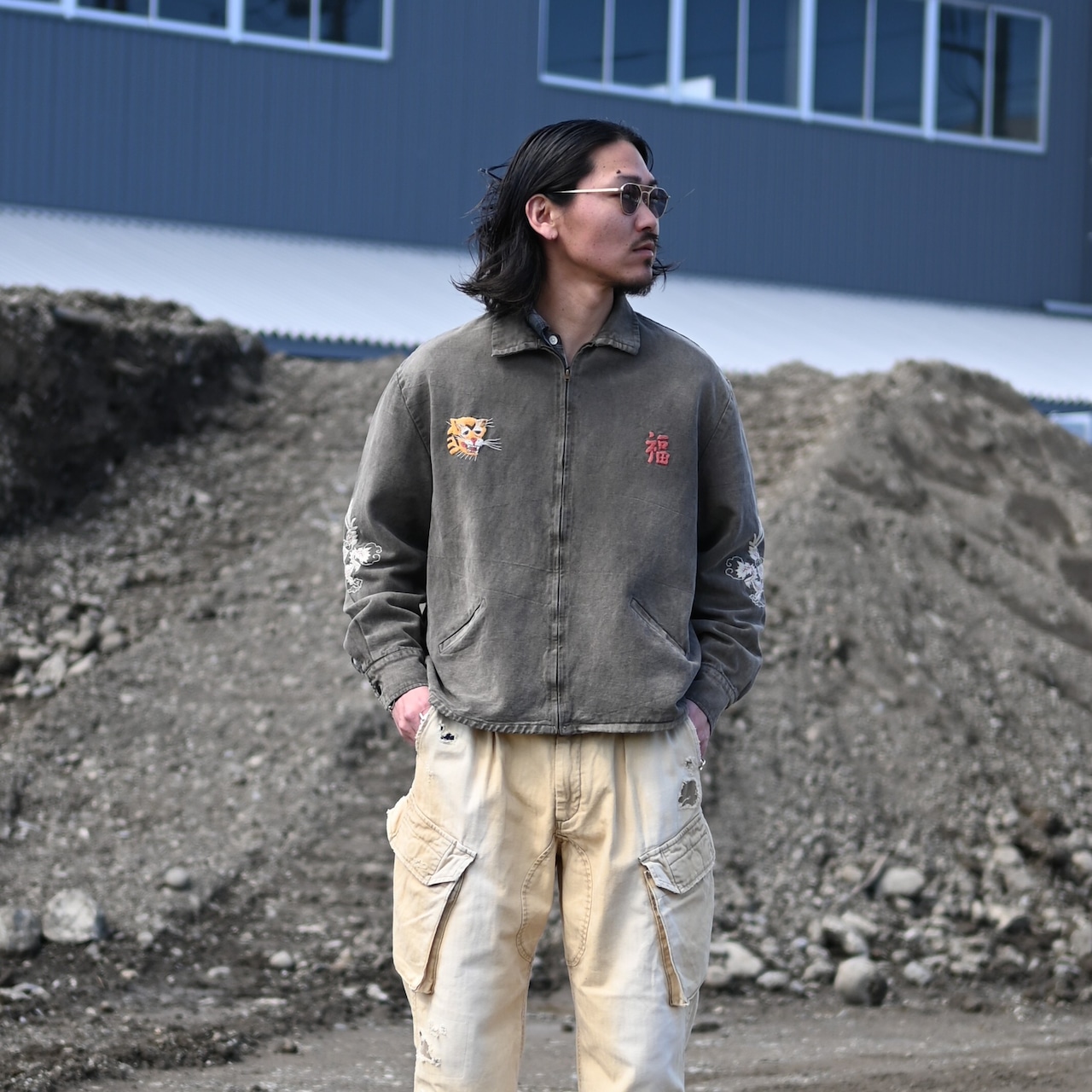 BOWWOW(バウワウ)コットンリネンの混紡生地を使用したベトナムジャケット