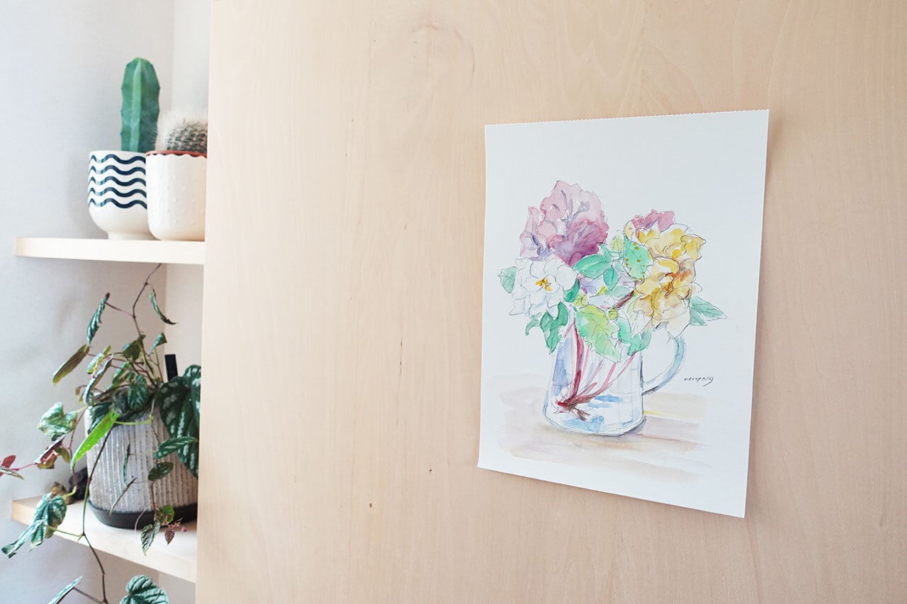 日常で楽しむ水彩画】クチナシの花 | necoya room shop