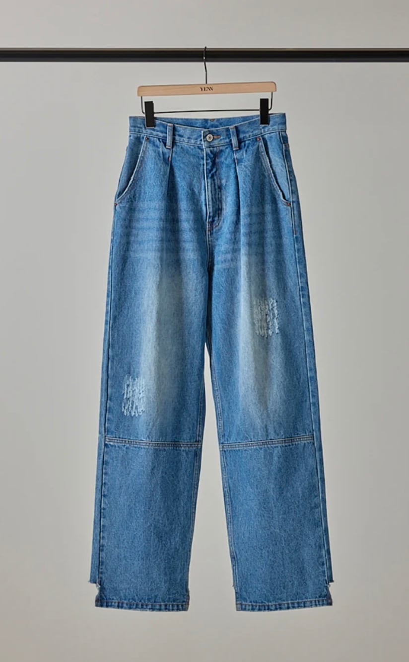 【YENN】ハイライズタックワイドデニム／HIGH RISE TUCK WIDE PT　[Y253-31101]