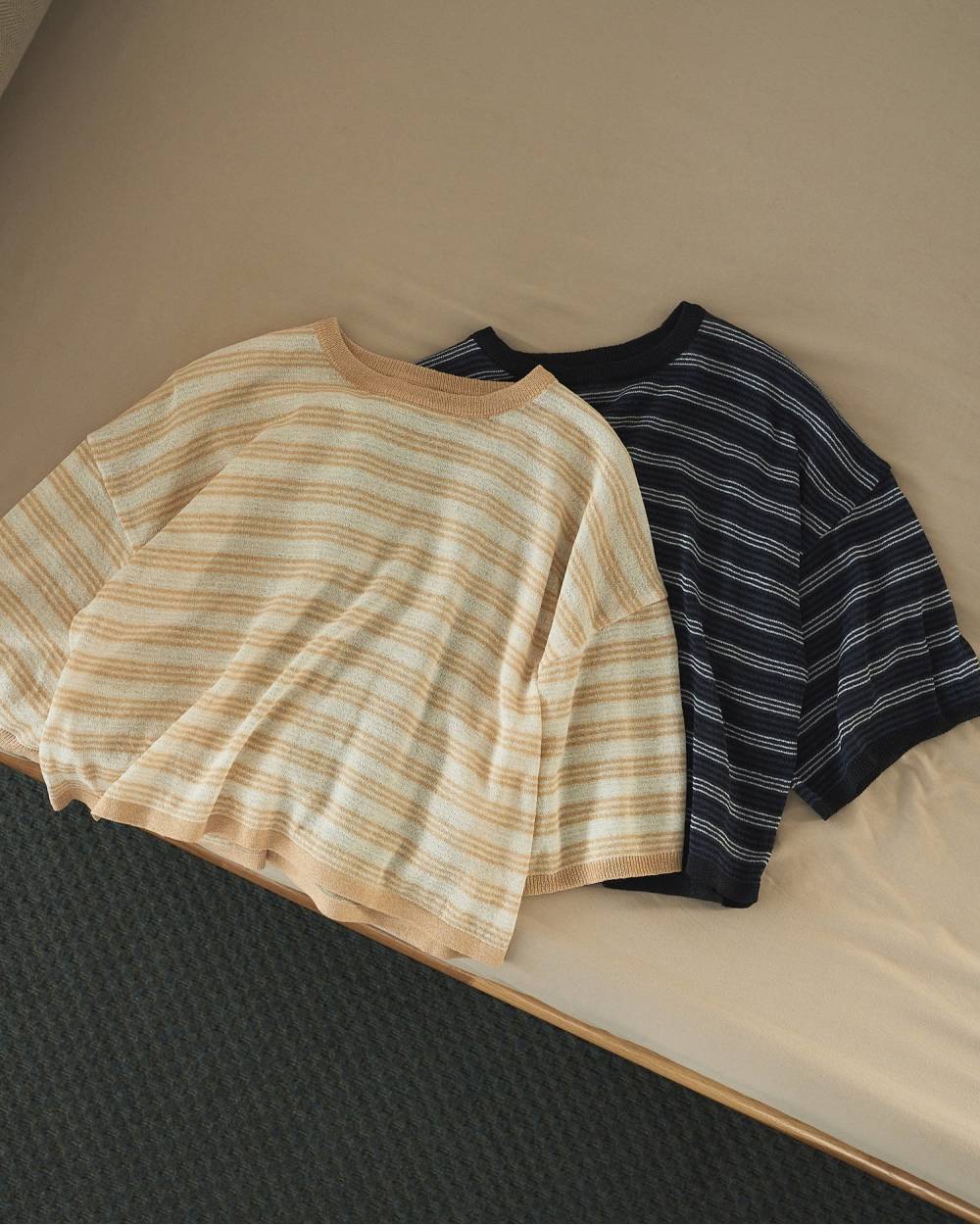 anuke(アンヌーク) Sheer Border Knit | サウスオレンジ｜メンズ