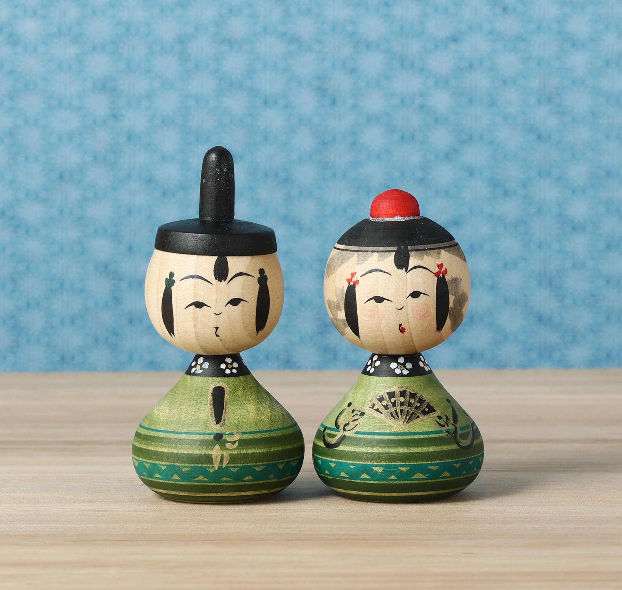 こけし お雛様 雛飾り えじこ 弥治郎系 新山吉紀 新山真由美 雛こけし Hina kokeshi doll-4 | 池内潮音工人 弥治郎系 Shione