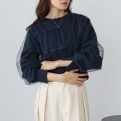 シアーレイヤード ドロップショルダー スウェット 　全4色　 00059