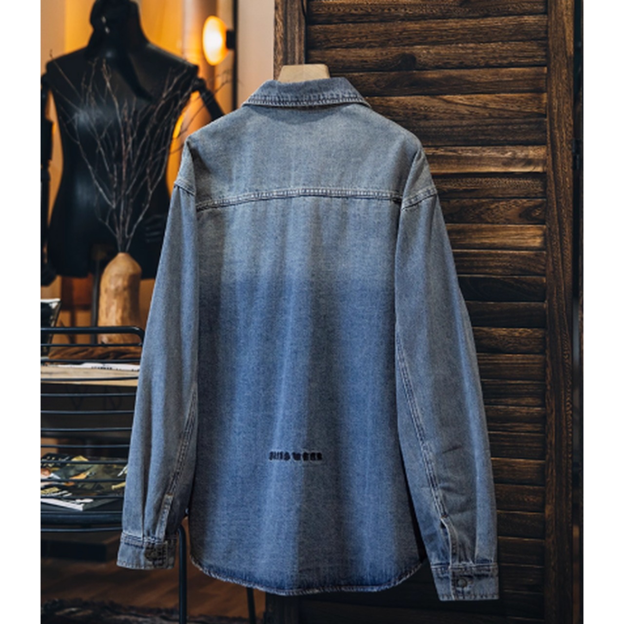 コントラストポケットデニムシャツ 10202