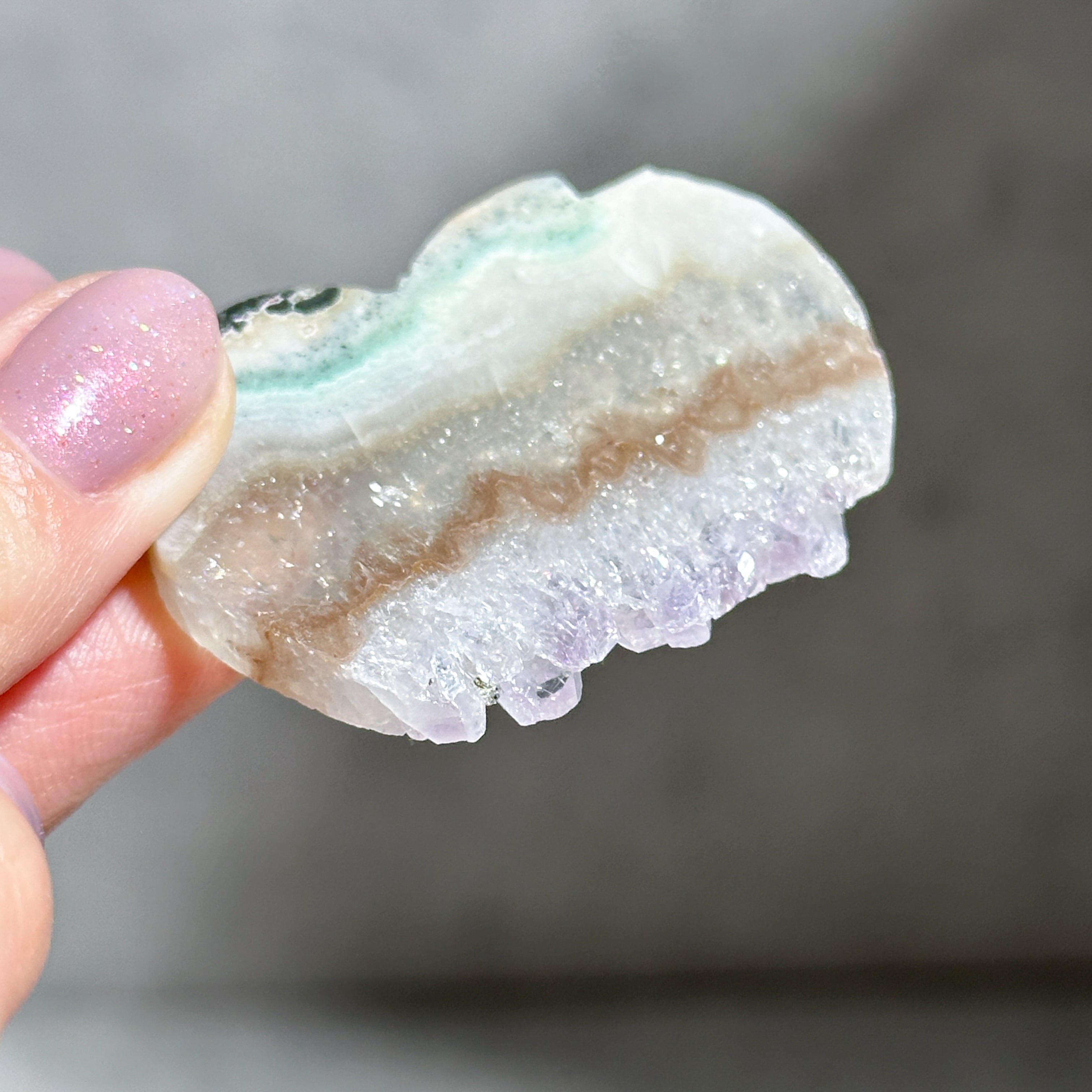 A】ブラジル産ハイクオリティAmethyst✴︎アメジストアゲートハート