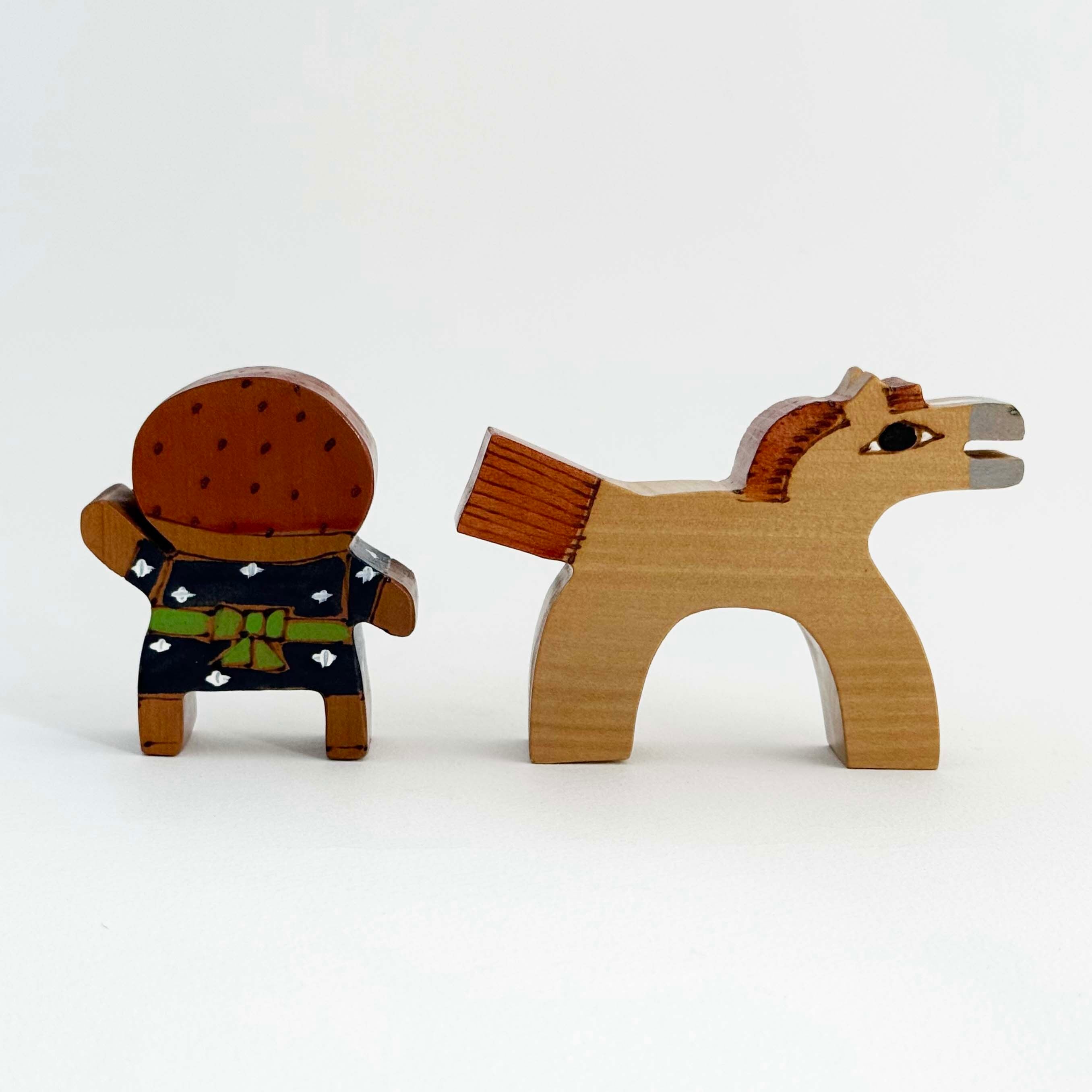 五十嵐豊 郷土民芸「馬と少年」大