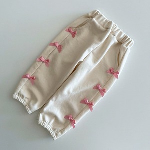 «sold out»«Aosta» Ribbon Joggers リボンジョガーパンツ 2colors