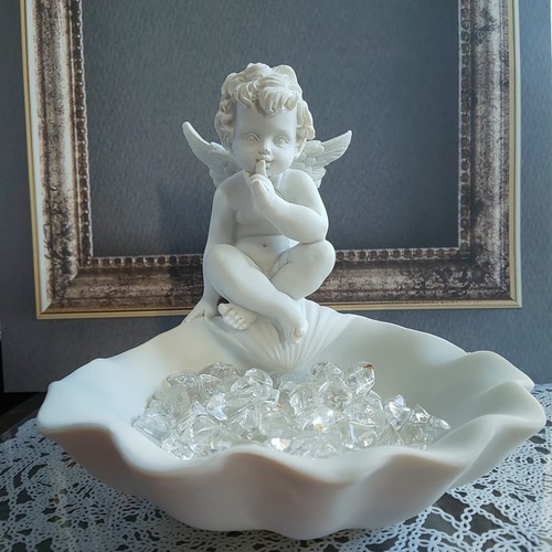 【送料無料】天使の浄化セット(A-1)♡天使の小物入れ 水晶