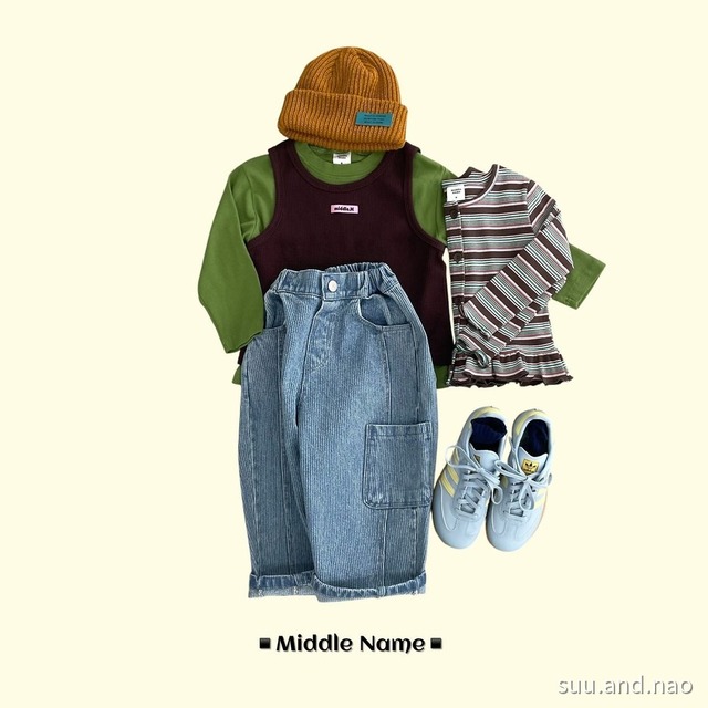 取寄:middlename 細リブベーシックT※送料無料