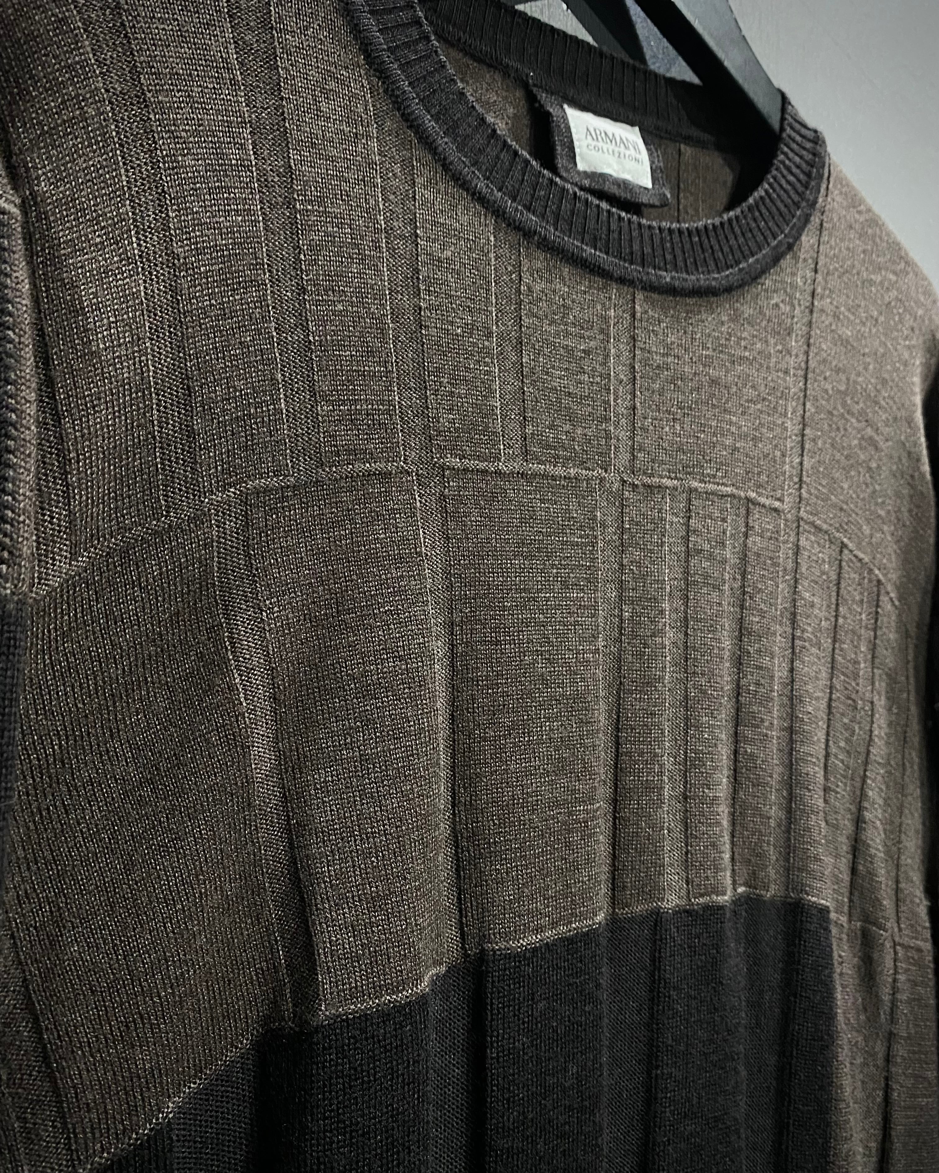 X VINTAGE】“Armani Collezioni”Switching Design Pullover Knit