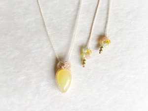 スミソナイト macramé necklace