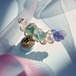 【015 Sugar Flower Collection】 Integration Ear Cuff タンザナイト× オパール × アクアマリン × トルマリン × フローライト 鉱物原石 イヤーカフ 天然石 アクセサリー