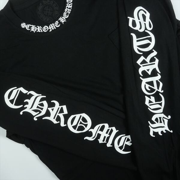 Size【S】 CHROME HEARTS クロム・ハーツ NECK LOGO LS T-SHIRT BLACK