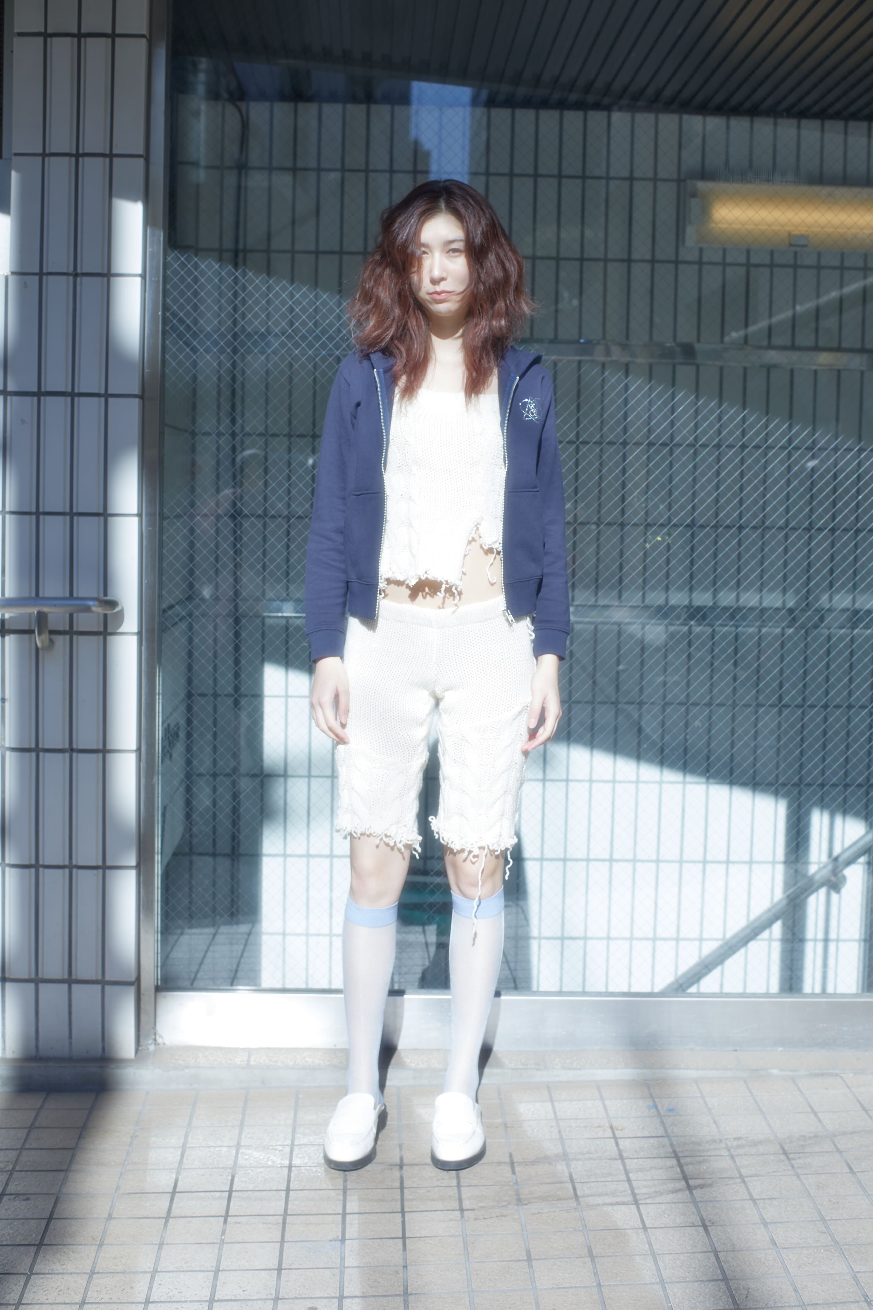 Rhinestone Tinyfit Hoodie - Navy