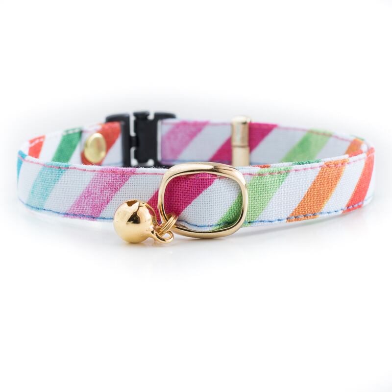 猫雑貨 招福 】 猫 首輪 セーフティバックル付 安全ベルト 鈴付 日本製 