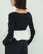 CLANE W BALLOON SHORT KNIT TOPS 3色展開