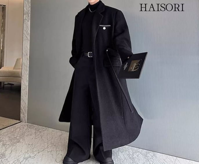 (NEW) Long Belted Double-Breasted Coat