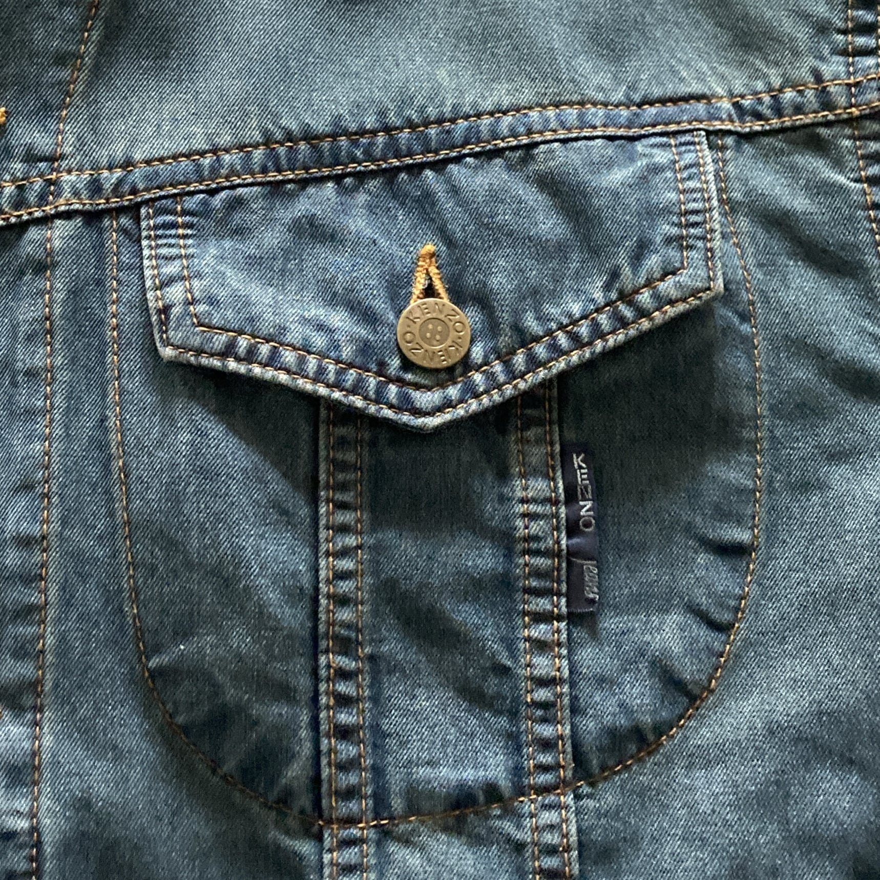 Size.L】90's KENZO jeans ケンゾー 日本製 JAPAN製 葛飾北斎タグ