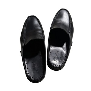 Paraboot black leather slip on