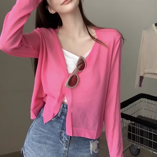 7色／ルーズシアーニットカーデ ・13983