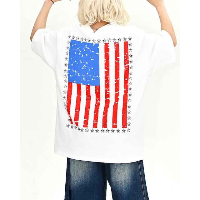 グラフィックプリント 半袖 ワイド Tシャツ ◆2col L60053