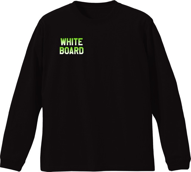 WHITE BOARD　L/S Tee　Black/Green